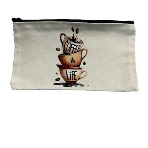 NEW custom-made canvas ZIPPER POUCH bag 8X4.5 inches adults kids